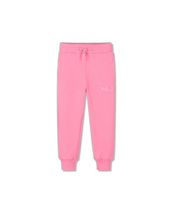 Girls Pink Logo-Print Cotton Joggers