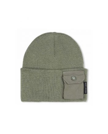 Unisex Green Knitted Beanie Hat