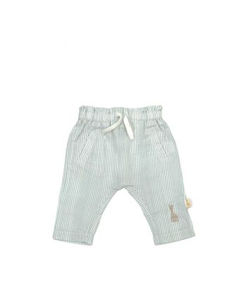 Blue Cotton Stripped Trousers