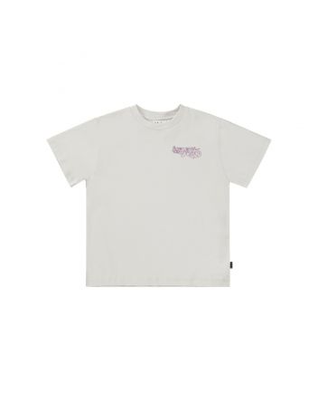 Kids White Half Sleeves T-shirt