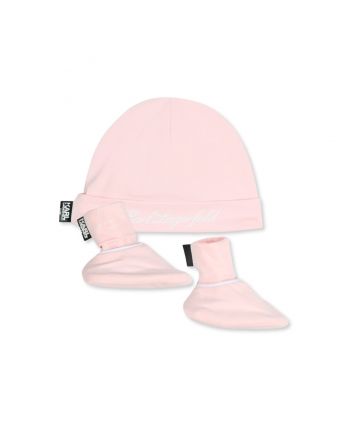 Baby Girls Logo-Print Hat & Socks Set