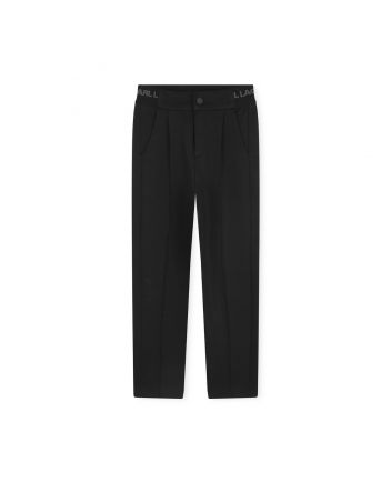 Boys Black Logo Waistband Track-Pant