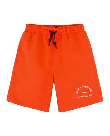 Boys Orange Rue St Guillaume Swim Shorts