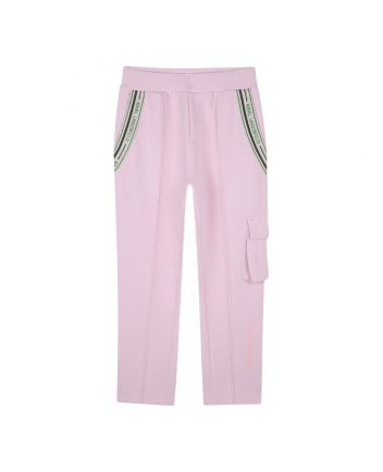 Girls Pink Logo-Embroidered Track Pants