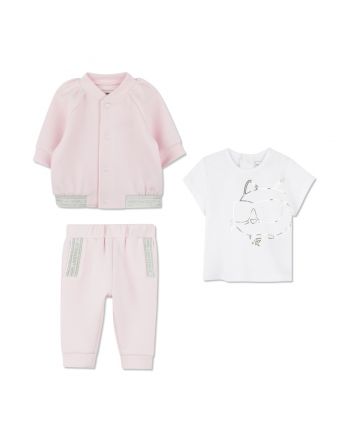 Baby Girls Pink Choupette Print Tracksuit